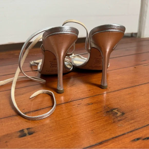 Jimmy Choo Silver Strappy Sandals 36EU - Picture 2 of 5